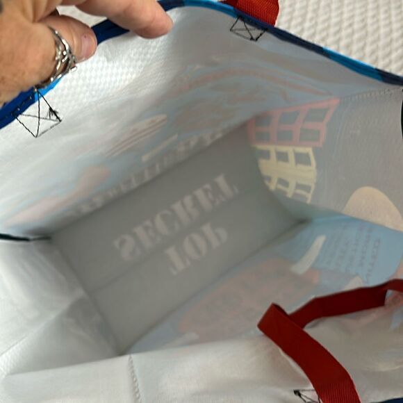 Trader Joe’s Plastic Reusable Shopping Tote Bag 6 Gallon Washington DC - Picture 3 of 14